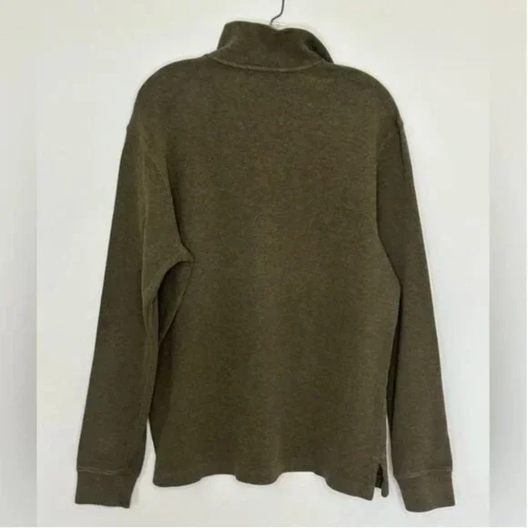 Polo Ralph Lauren Men's Quarter Zip Pullover Sweater Olive Colored Size Medium - Picture 4 of 9